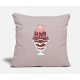 Cute Sweet Ice Cream Light Taupe Pillow